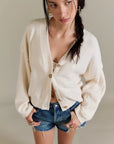 Ivory Cool Of The Night Cardigan