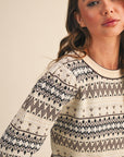 Multi Brown Lakes Sweater