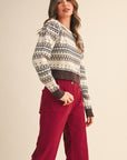 Multi Brown Lakes Sweater