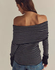 Black & White Stripe Evergreen Sweater