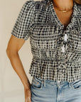 Ash Seersucker Portia Top