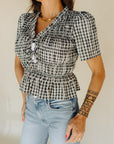Ash Seersucker Portia Top