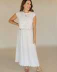 Natural Embroidered Sophie Skirt