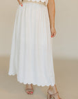 Natural Embroidered Sophie Skirt