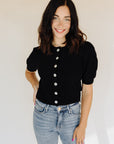 Velvet Black Isla Solid Cardigans