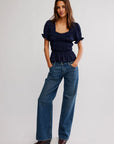 Peacoat Combo Adore You Blouse