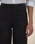 Black Topaz Porkchop Pocket Wide Leg Pants