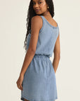 Medium Indigo Keegan Jersey Denim Mini Dress