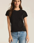 Black Modern Slub Tee