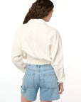 White Linen Great Catch Jacket