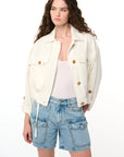 White Linen Great Catch Jacket