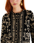 Flower Bloom Black Knit Cardigan
