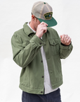 Olive Brushed Twill Trucker