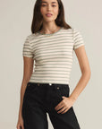 Sage Green Saxton Striped Tee