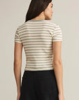 Sage Green Saxton Striped Tee