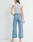 Medium Denim Twist Barrel Jean