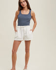 Navy Striped Susannah Tank