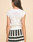 Pure White Eleanor Knit Top
