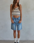 Natural Black Pierre Striped Tank