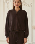 Espresso Soft Laya Bomber Jacket
