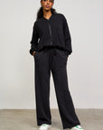 Black Soft Laya Bomber Jacket