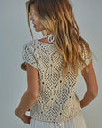 Natural Kendra Crochet Top