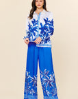 Ivory & Blue Palm Desert Blouse