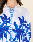 Ivory & Blue Palm Desert Blouse