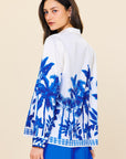 Ivory & Blue Palm Desert Blouse