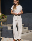 Oatmeal Pinstripe Sheri Pants