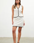 Cream & Black Deanna SweaterVest