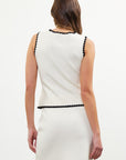 Cream & Black Deanna SweaterVest