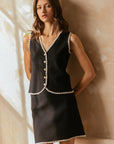 Black Cream Deanna Sweater Vest
