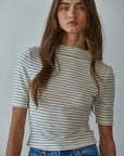 Cream Black Aimee Top