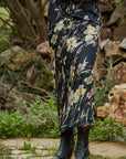 Black Maelys Floral Skirt