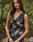 Black Maelys Floral Top
