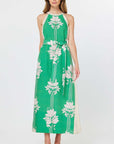 Jade Green Halter Midi Dress