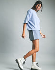 Blue Crew Neck Skye Top