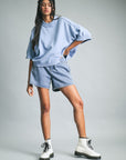 Blue Crew Neck Skye Top