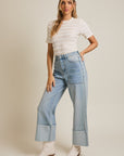 Cream Stripe Lacey Top