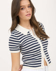 Navy Striped Payton Cardigan