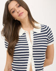 Navy Striped Payton Cardigan