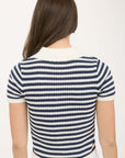 Navy Striped Payton Cardigan
