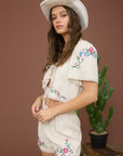 Natural Floral Bae Blouse