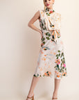 Cream Mock Neck Elara Dress
