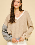 Taupe Ashlyn Multi Sweater Top