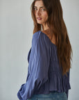 Midnight Florence Smocked Top