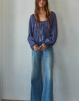 Midnight Florence Smocked Top