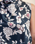 Navy Sleeveless Janice Blouse