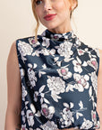 Navy Sleeveless Janice Blouse
